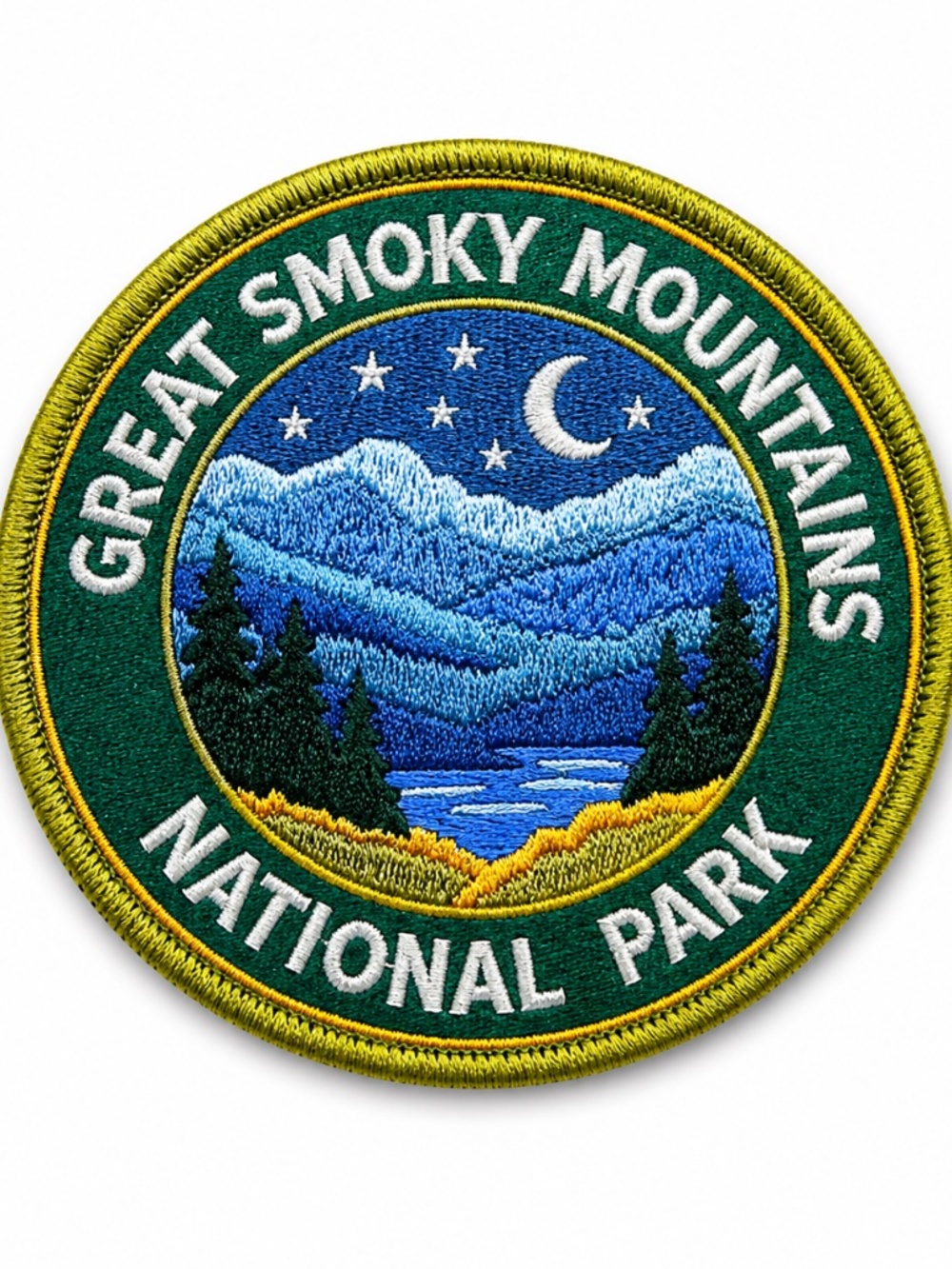 Great Smoky Mountains 3 inch Patch – Embroidered Iron On Sew On Travel Badge